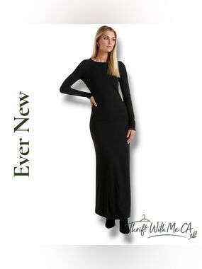 NEW | Black Long Sleeve Maxi Dress Ever New